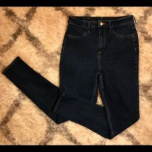 H&M High waist dark wash skinny jeans